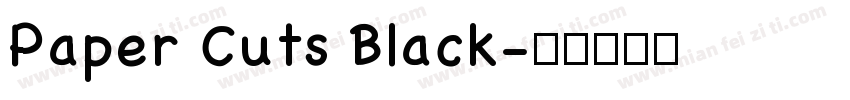 Paper Cuts Black字体转换